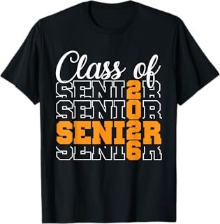 Proud Senior 2026 Graduation High School Class of 26 Men T-Shirt