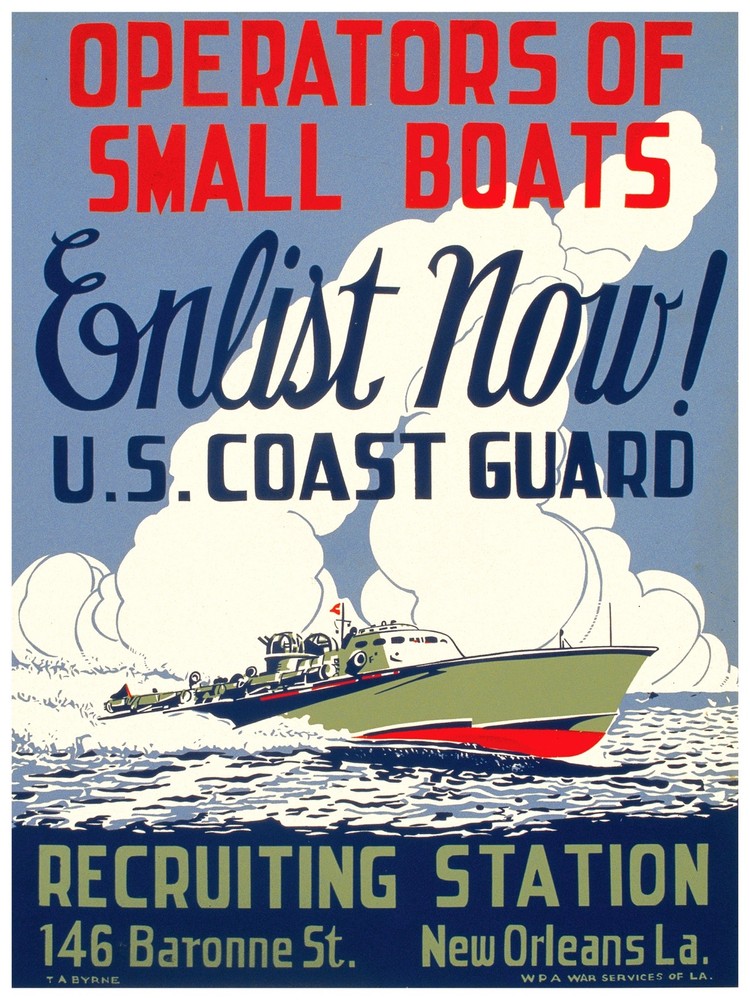 Decor Poster. Fine Graphic Art Design. U. S Coast guards. Home Wall Art. 1736