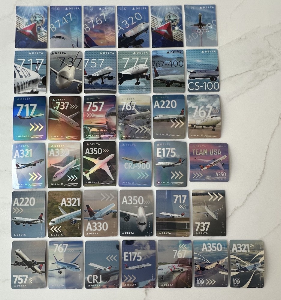 You Pick Delta Airlines Trading Cards 2015-2026 Holos LEs Corrected Variations