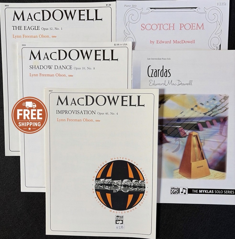 MacDowell Intermediate Piano Sheet Music Collection Lot Of 5