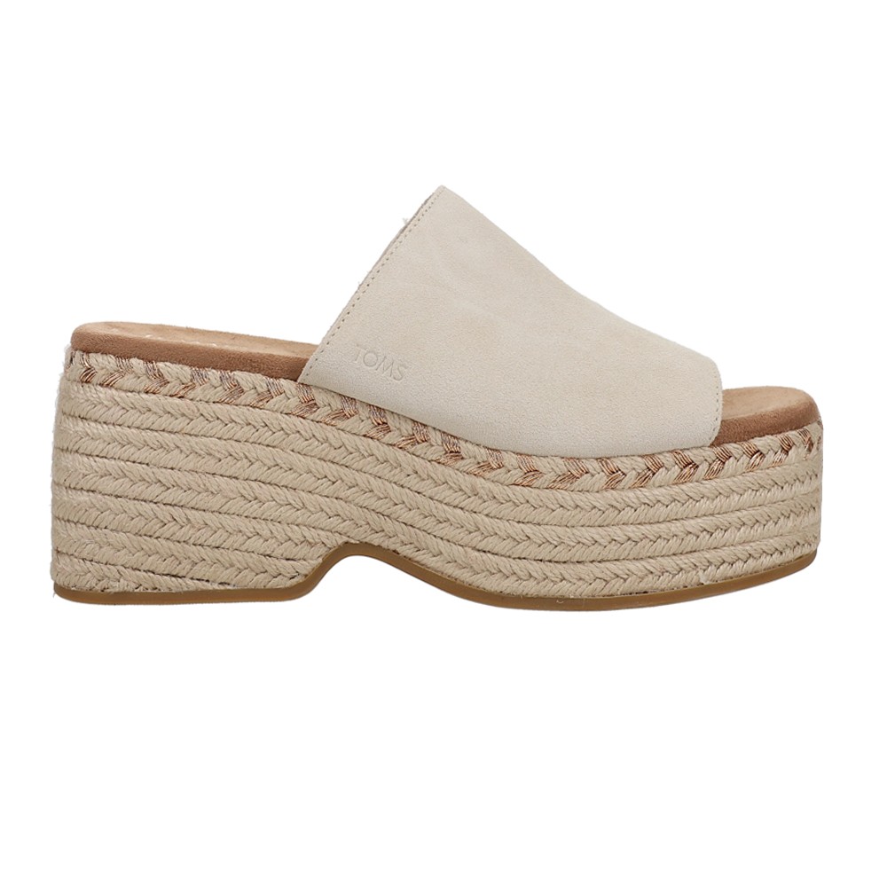 TOMS Laila Platform Espadrille Womens Beige Casual Sandals 10020747T-101