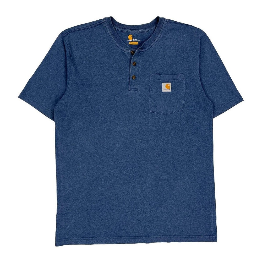 Carhartt T-Shirt - Large Blue Cotton