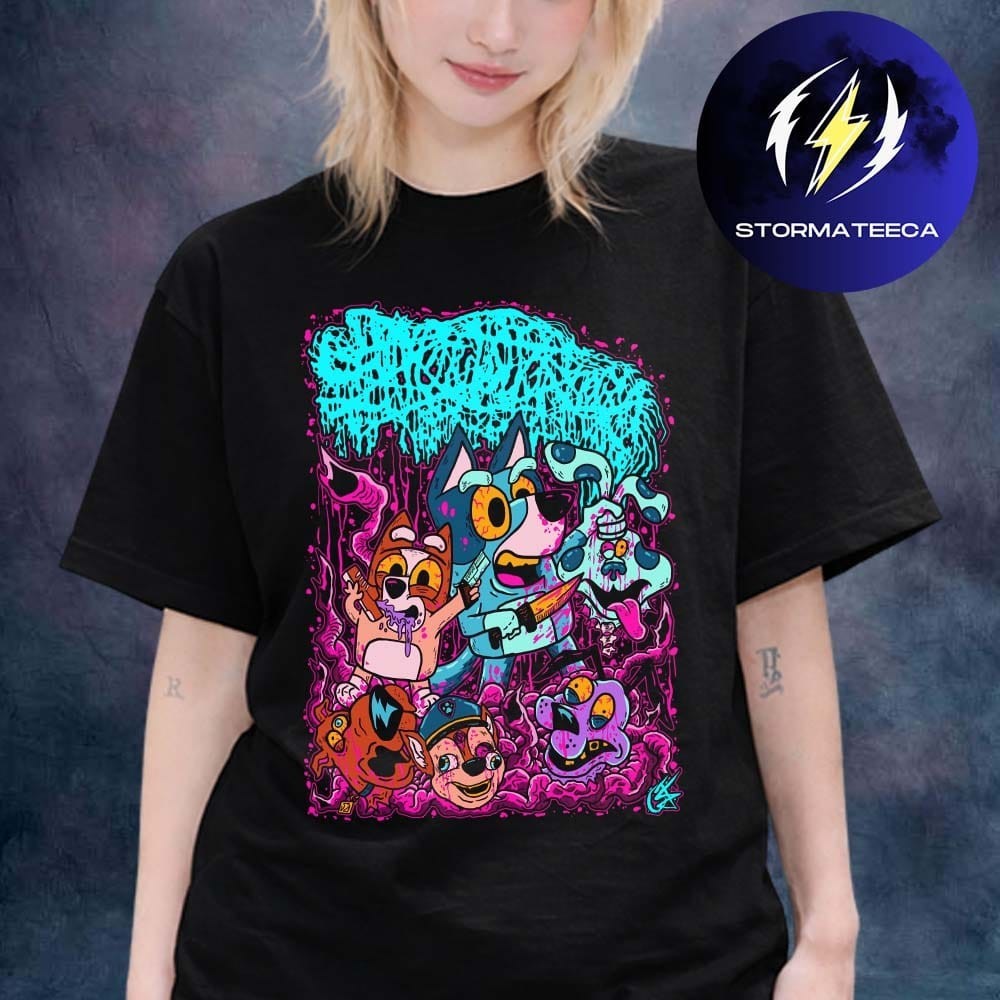 Sanguisugabogg Bluey Nightmare Art By Curly Unisex T-Shirt S-5XL