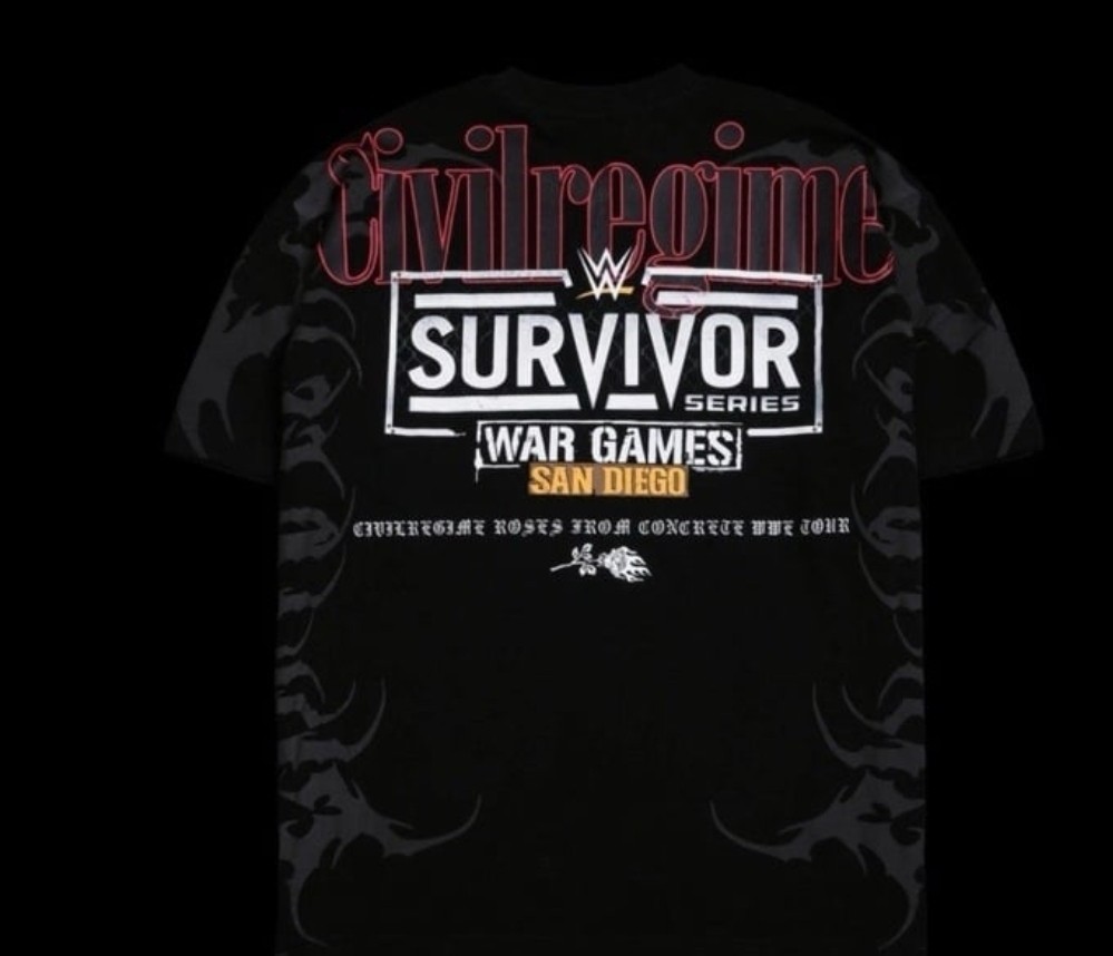 Civil Regime WWE Survivor Series American Classic Black T-Shirt Size M