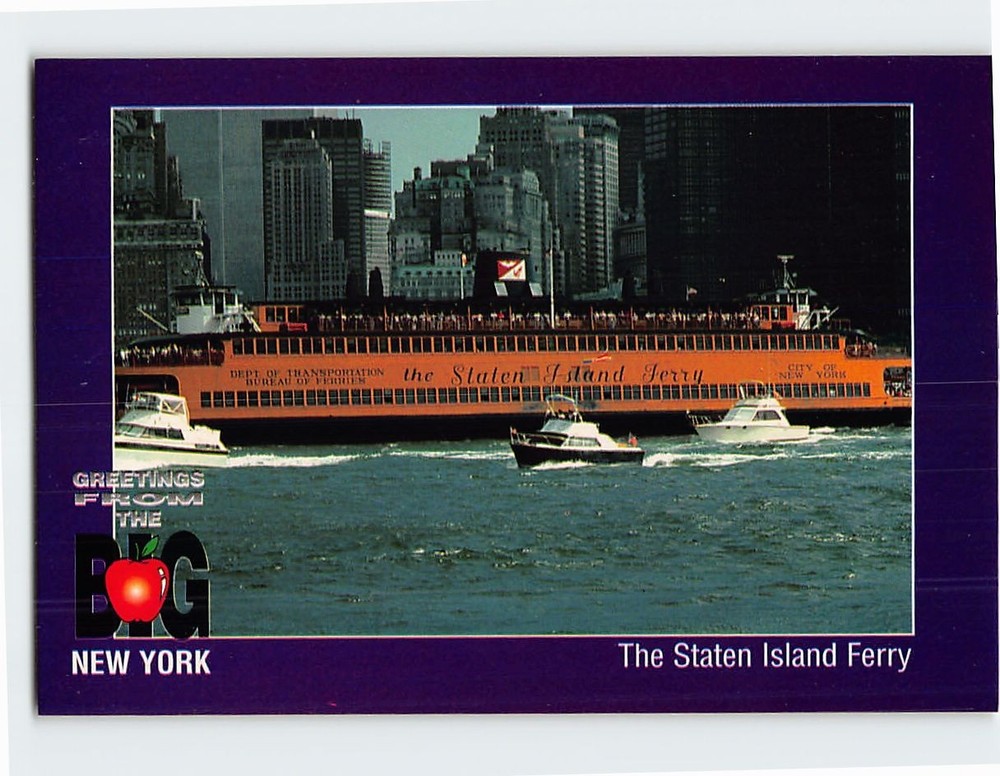 Postcard Staten Island Ferry New York City New York USA