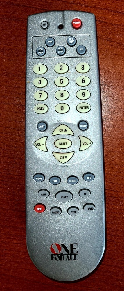 ONE FOR ALL URC-4640B01 Universal Replacement Remote Control with Easy Setup and Cleaning Guide