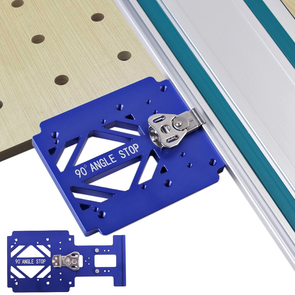 Track Saw Guide Rail Clamp for Woodworking Angle Positioning