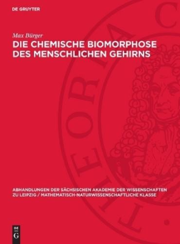 Max Bürger Die chemische Biomorphose des menschlichen Gehirns (Hardback)Another great item from Rarewaves USA | Free delivery!