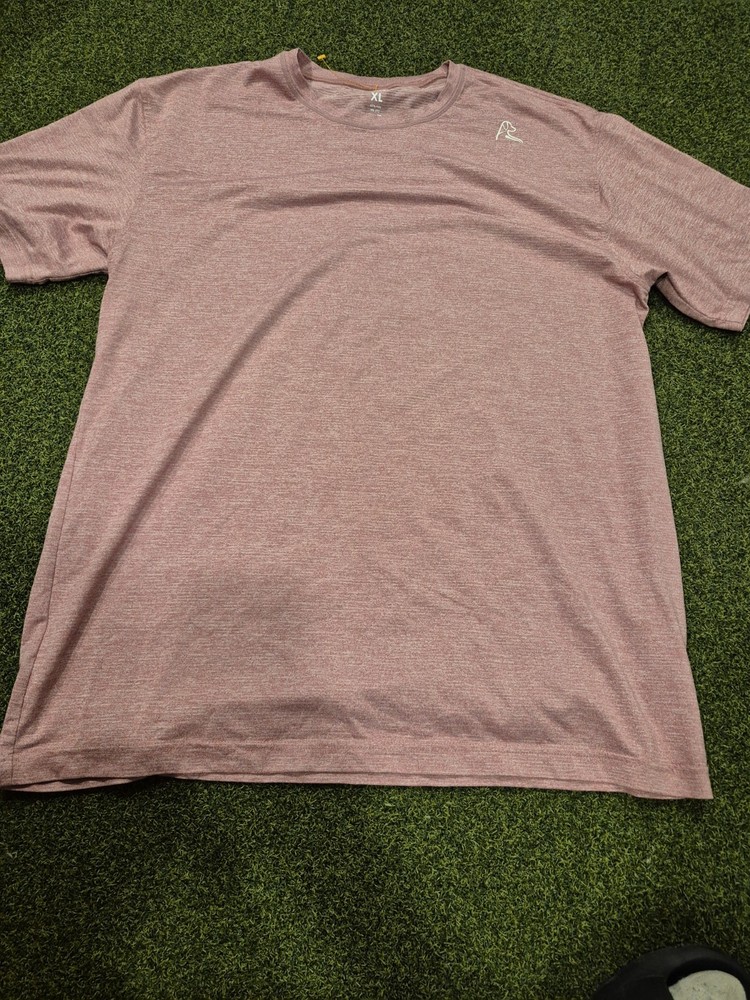 Rhoback T Shirt Mens XL Red Heather Short Sleeve Stretch Performance Golf