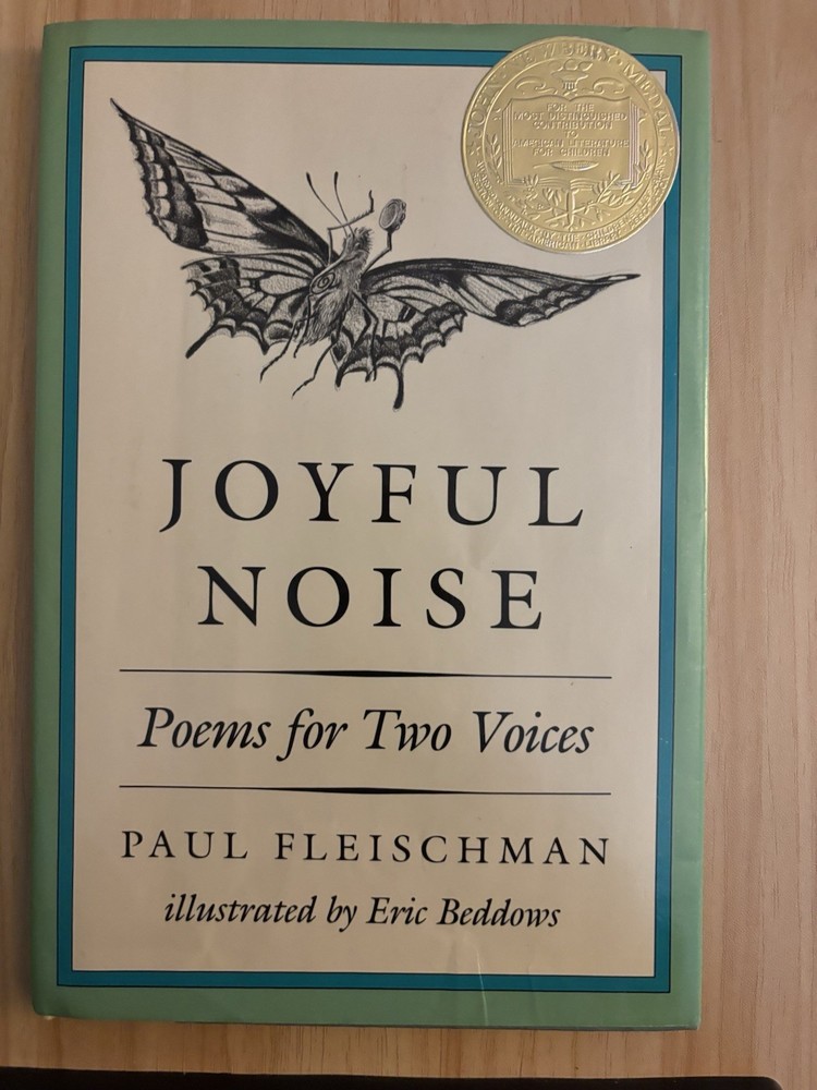 Joyful Noise - Poems for Two Voices by Paul Fleischman 1988 HC Like New