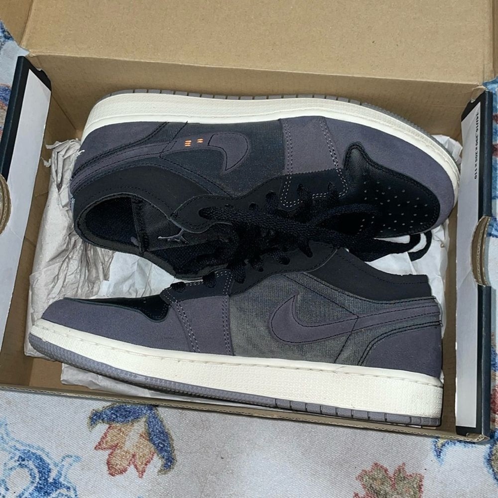 Air Jordan 1 Low SE Shadow Black Grey – Size 6.5Y Women's 8 GS Youth Sneakers