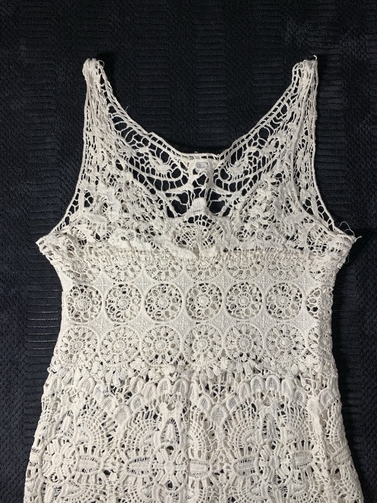 White Lace Crochet Tank Top