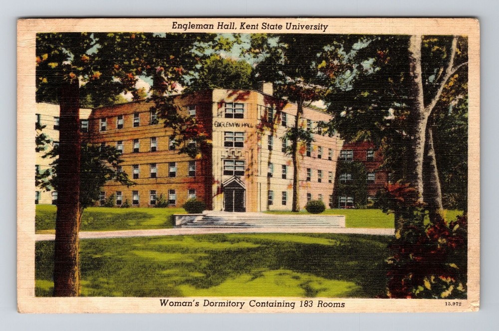 Kent OH-Ohio, University, Women's Dormitory, Vintage Postcard