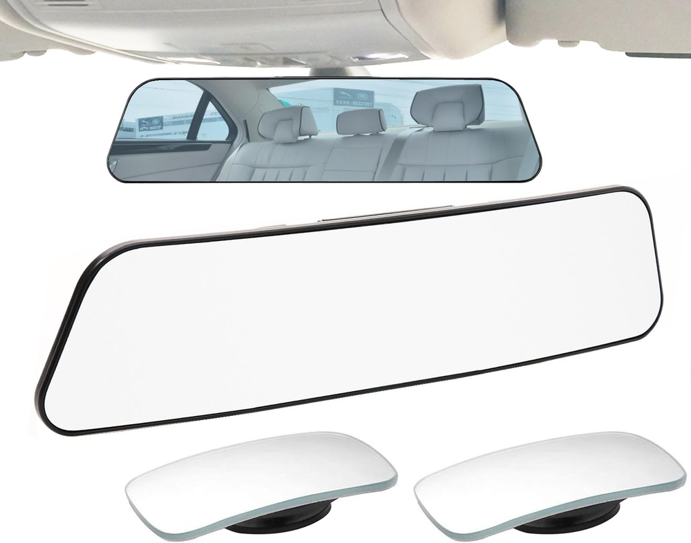 Rear View Mirror, Universal Rearview Mirror, Car Interior Clip-On Wide Angle Rea