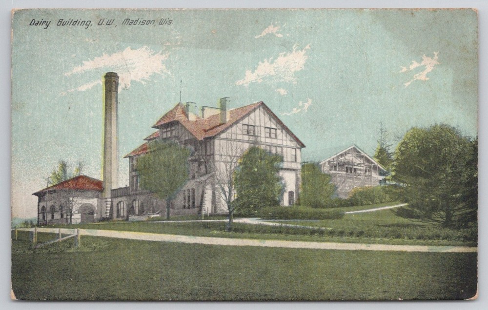 Vintage Dairy Building University of Wisconsin Madison WI Postcard