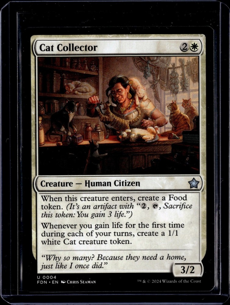 Cat Collector - 4 - FDN - NM - MTG Magic the Gathering