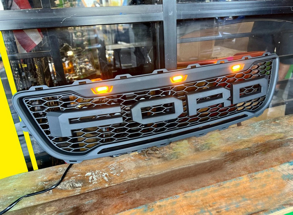 Grille For FORD F150 F-150 1999-2003 Raptor Style Upgrade Grill W/ letters & Led
