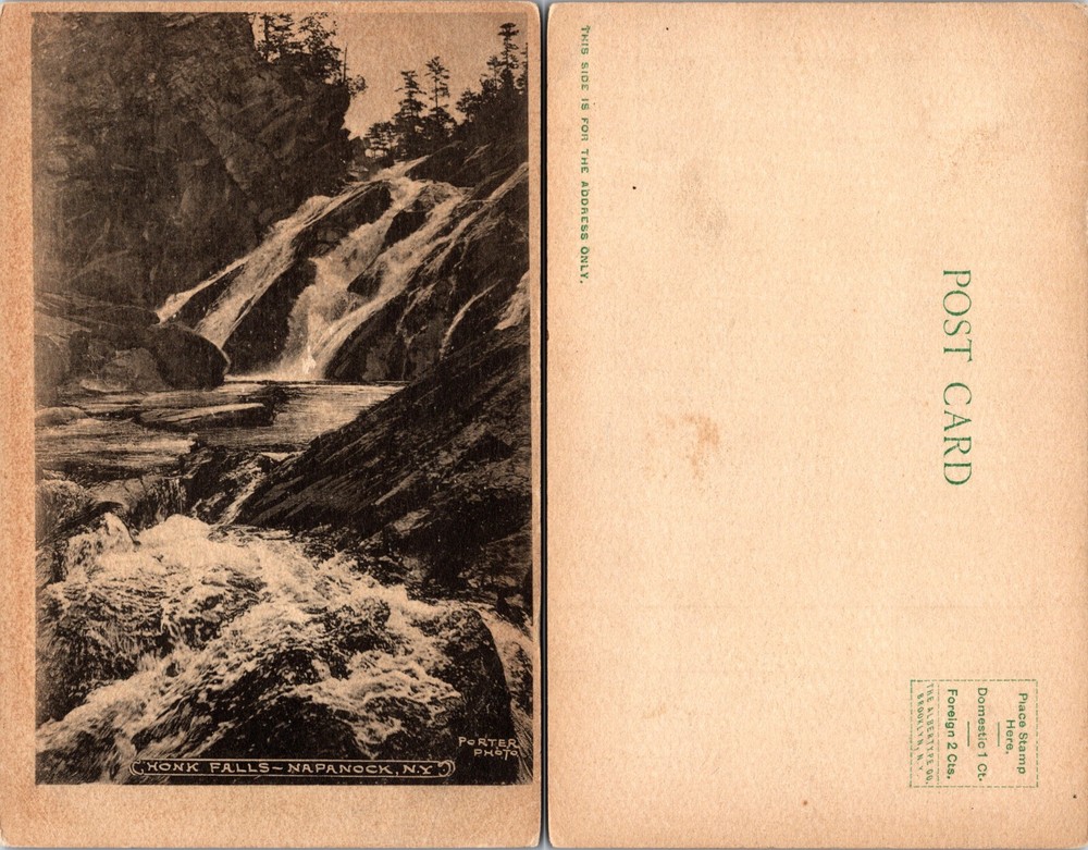 Monk Falls Napanoch New York NY Postcard