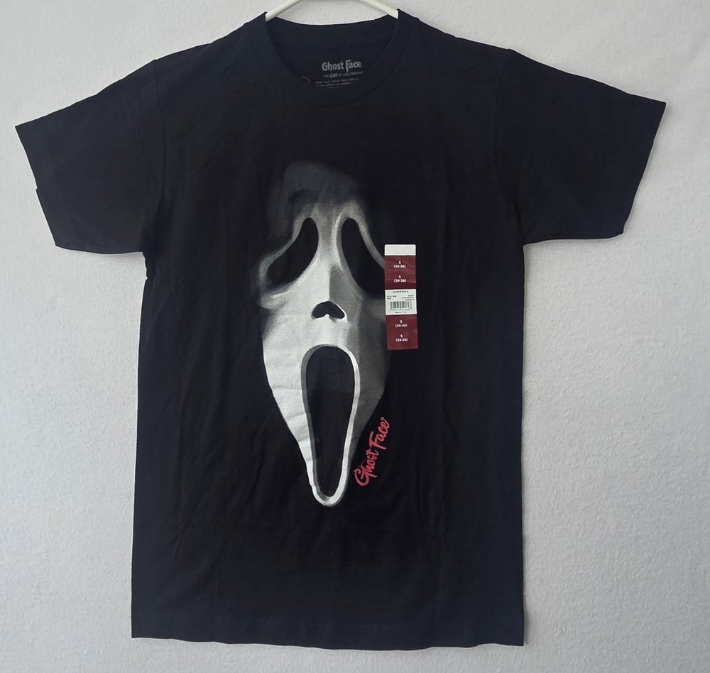 Ghost Face the Icon of Halloween Scream Short Sleeve T-Shirt Size S - Black