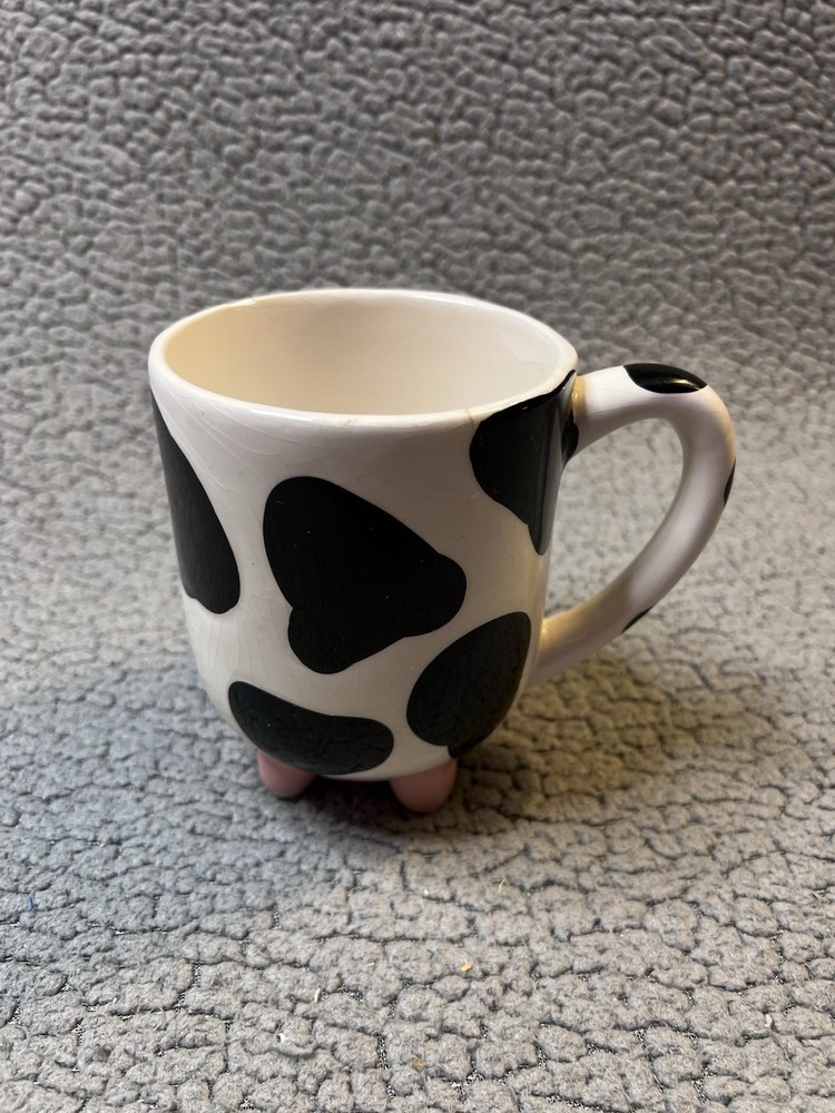 Udderly Cow Ceramic Mug White And Black Pier 1 Imports