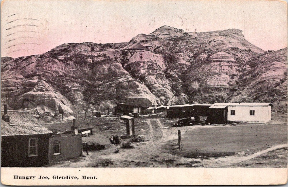 Dr Jim Stamps Postcard Hungry Joe Glendive Montana Posted 1917