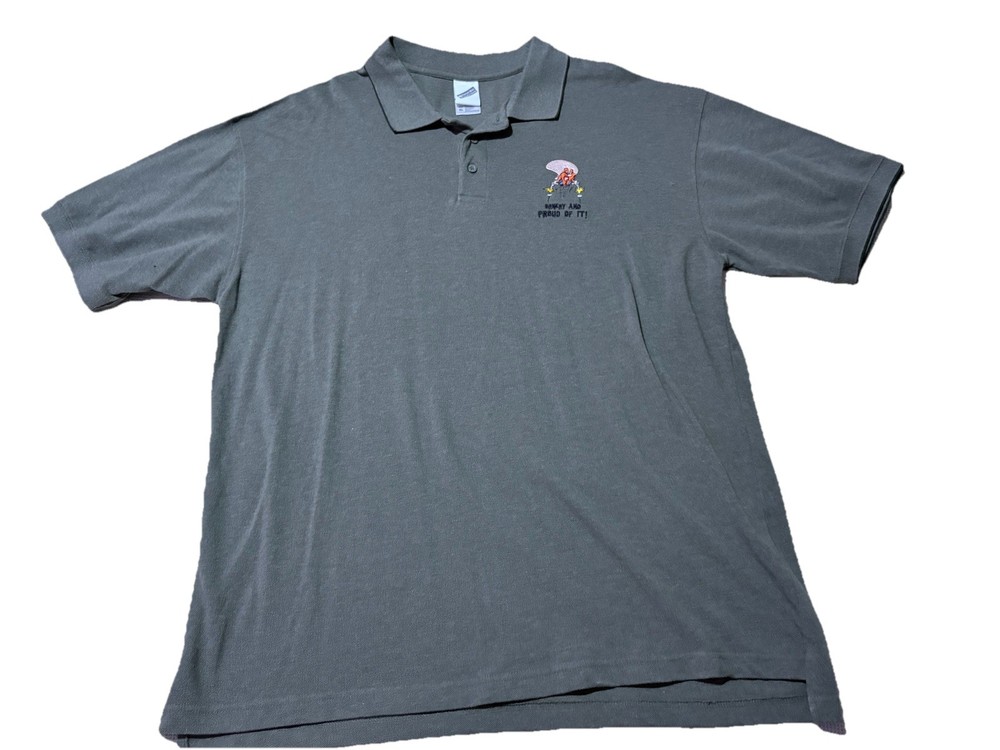 Vintage Looney Tunes Marvin The Martian Golf Shirt Size XL Warner Bros Studio