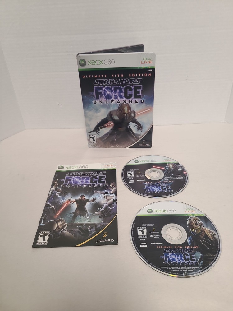 Star Wars The Force Unleashed Ultimate Sith Edition Xbox 360 + Steelbook, Manual