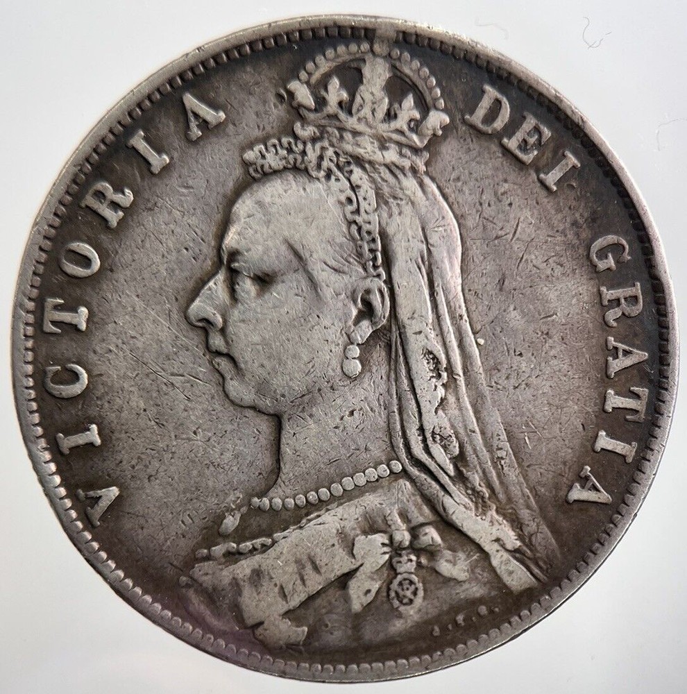 1890 Victoria Half-Crown Silver Coin in Fine Collectable Grade a3361