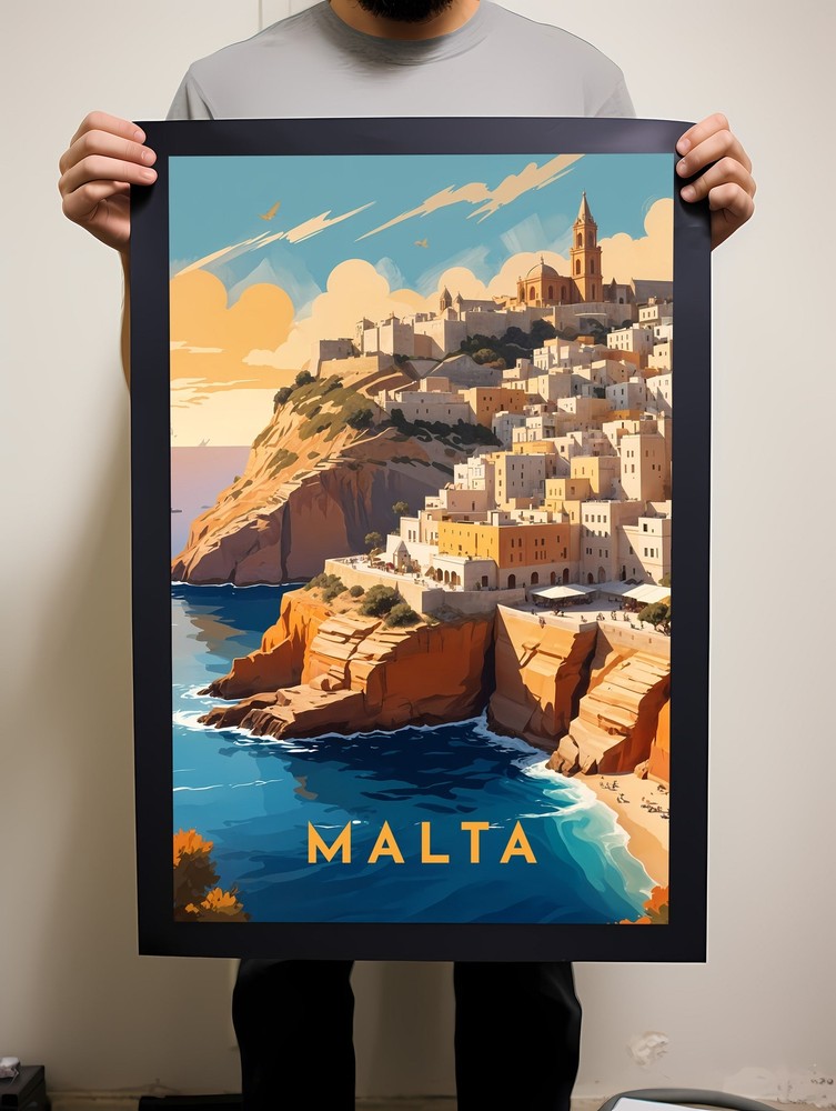 Malta Travel Poster Wall Art Instant Hanging Decor New Home Gift