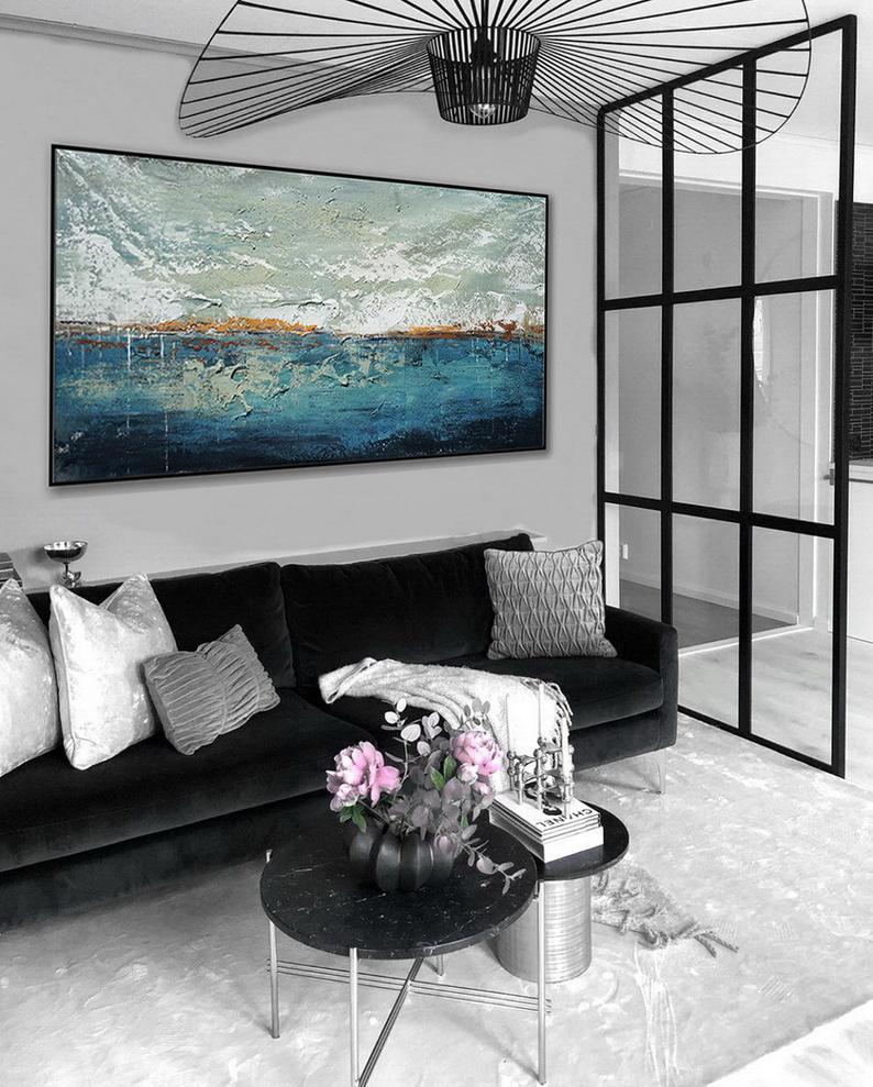 Oversize Texture Modern Artwork Abstract Acrylic Painting Extra Large Wall Art
