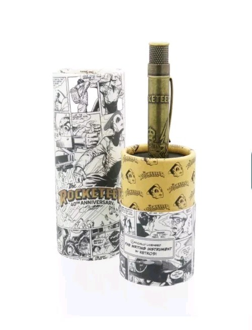 Retro 51 Rocketeer Acid-Etched Stonewashed Brass Rollerball Pen #0175