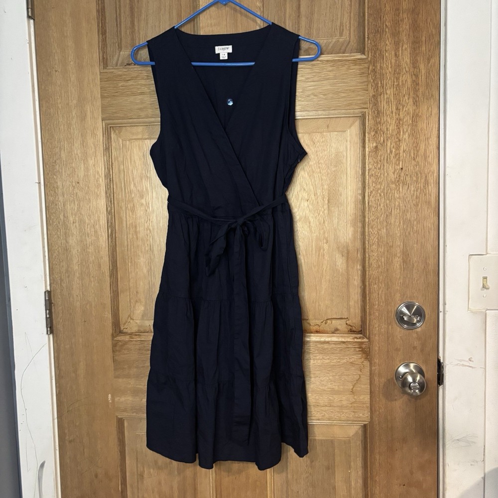J. Crew womens Elegant Navy Blue Sleeveless Dress size 14