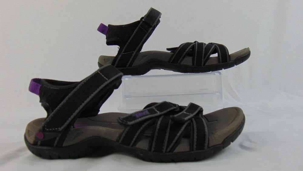 Teva Sandals Womens 5.5 Tirra Hiking Black Hook & Loop Comfort Open Toe SN 4266