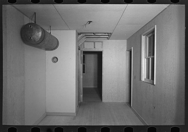 Wisconsin Farm House Interior 1930s FSA Hallway Ceiling Wiring Window