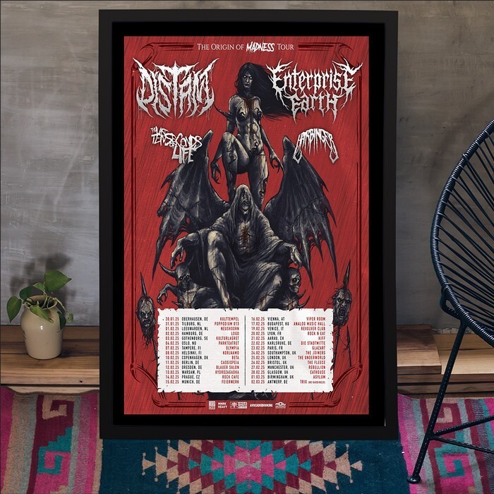 UK Tour 2025 Poster Distant The Origin Of Madness EU - Poster Wall Decor