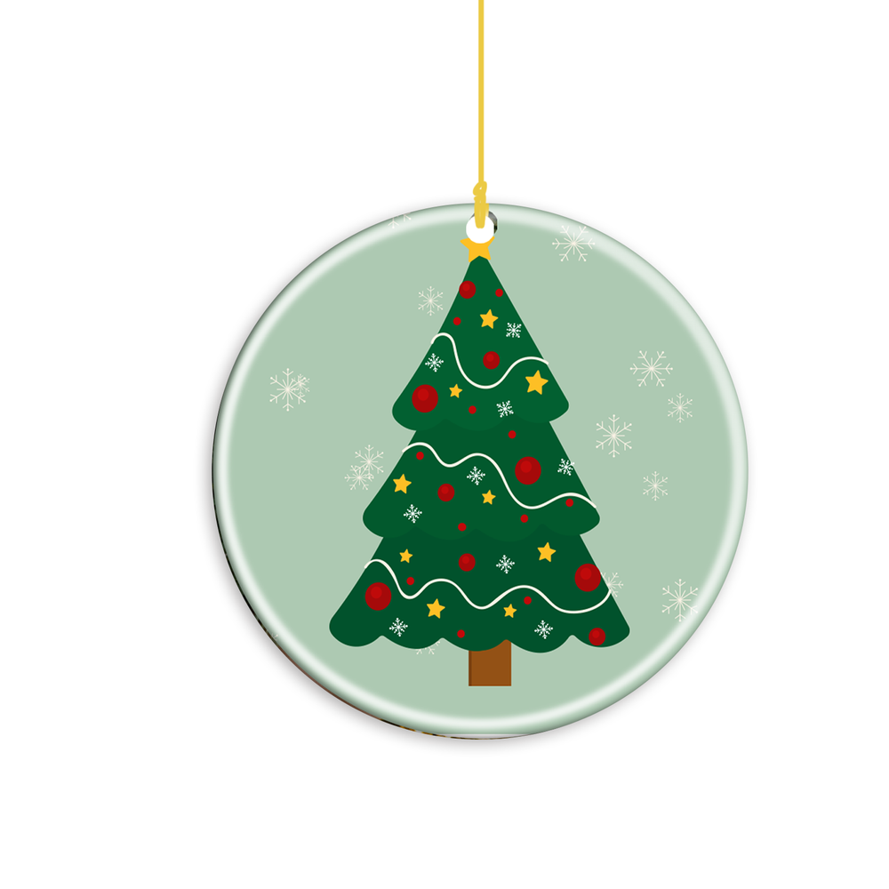 Custom text Name Personalized image Sophisticated Ceramic Deco Christmas accent-image