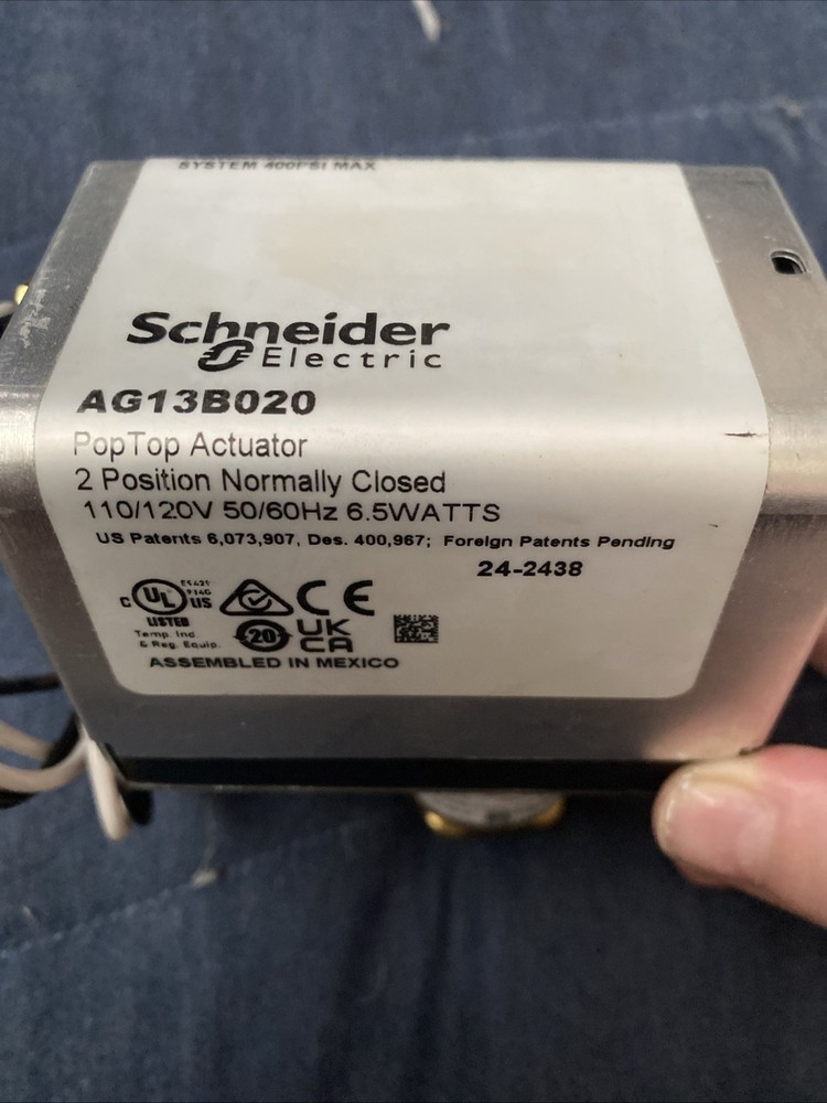 Schneider Electric 3-Way PopTop Zone Valve (120V)Actuator AG13B020.