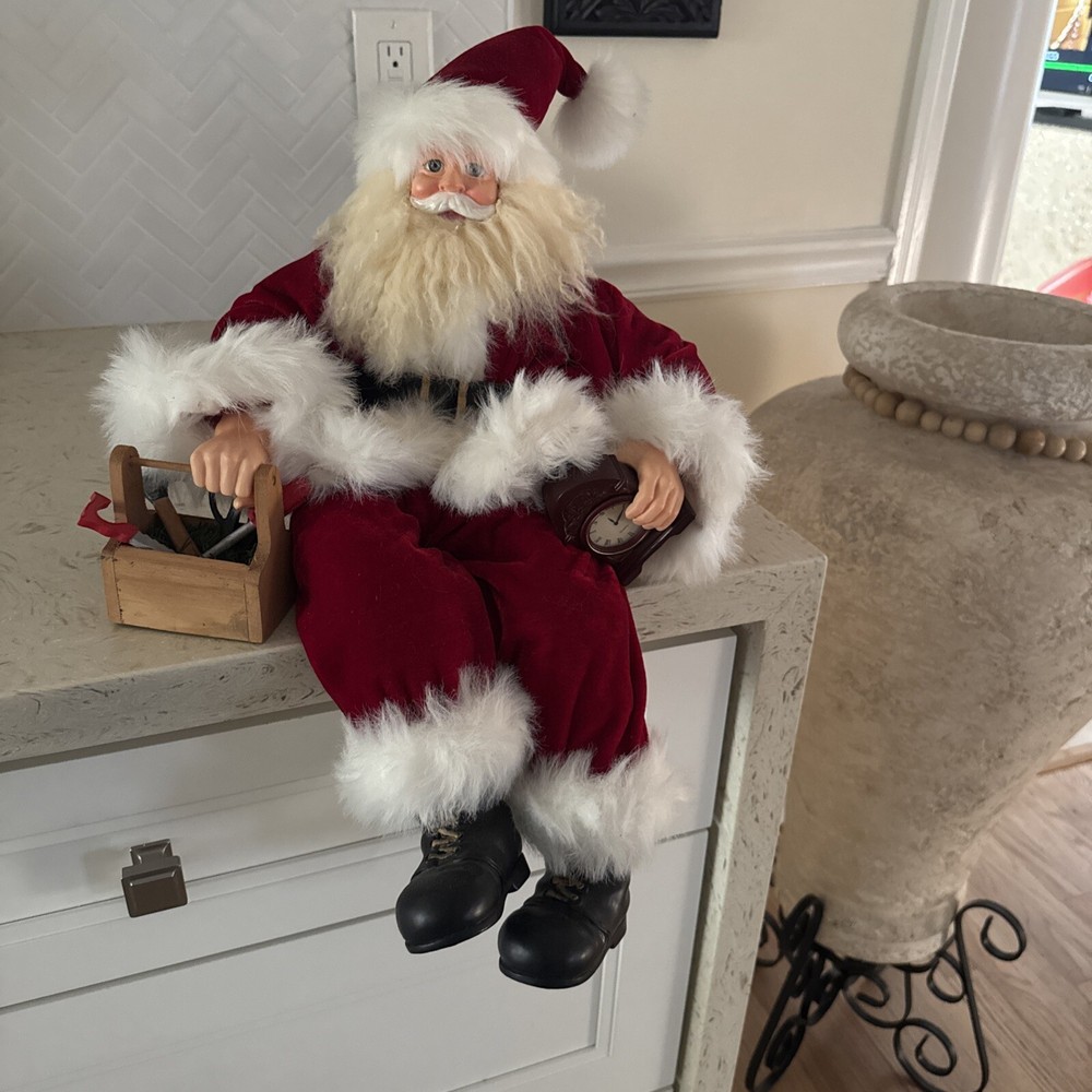 Mantle Santa Claus Shelf/window Sitter With cuckoo Clock MakerToolbox