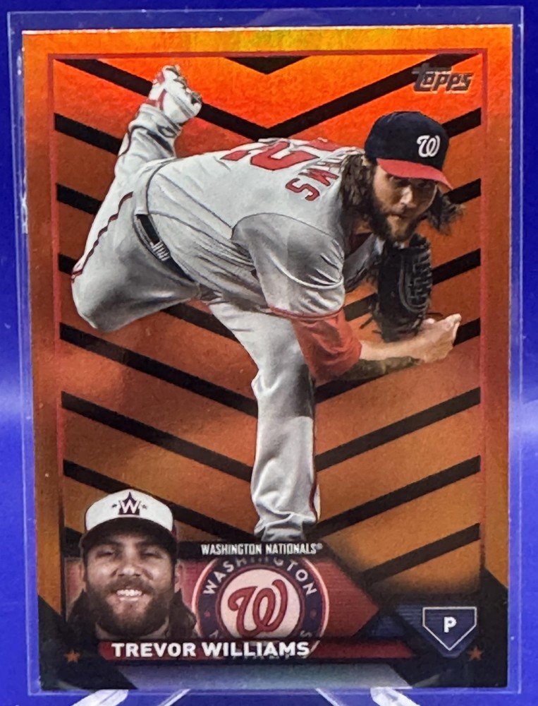 2023 Topps Update Trevor Williams Orange Black Foil #US48 Nationals Baseball Card