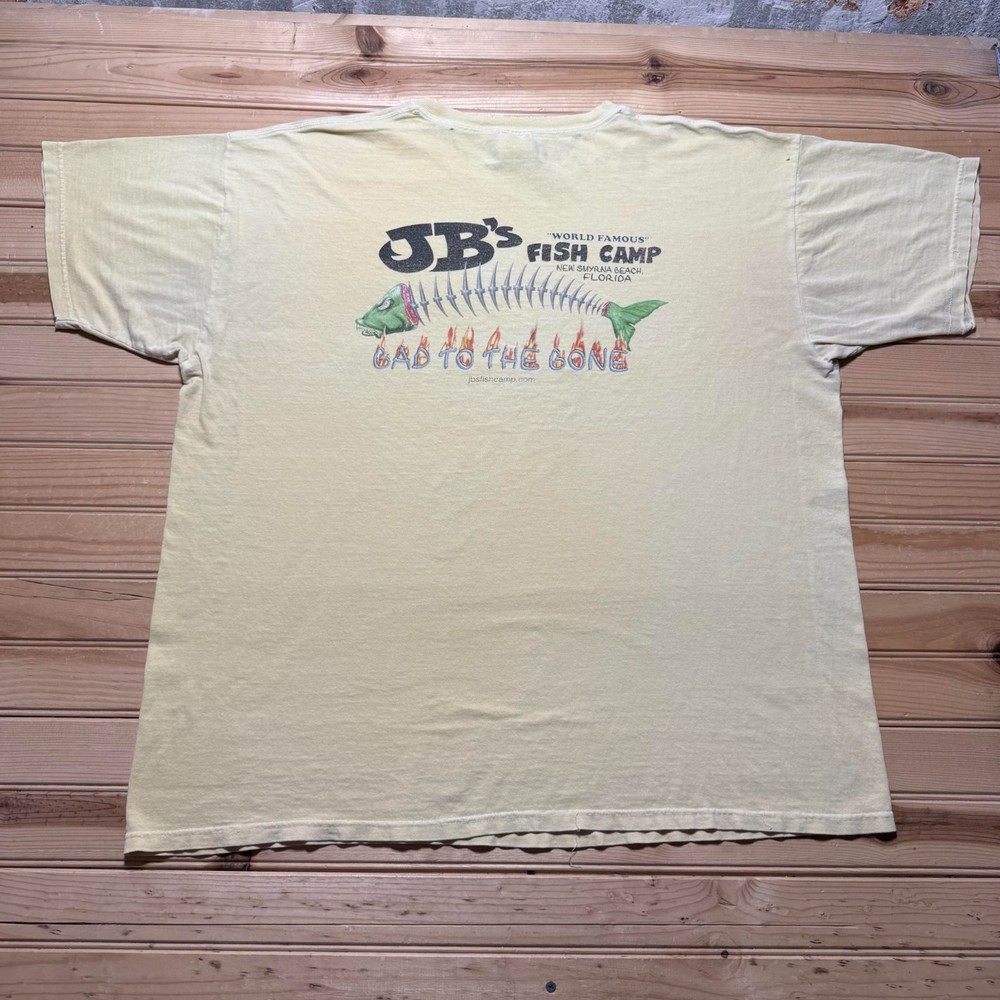 Vintage 90s JB's Fish Camp New Smyrna Beach Florida Graphic Promo T-Shirt - XL