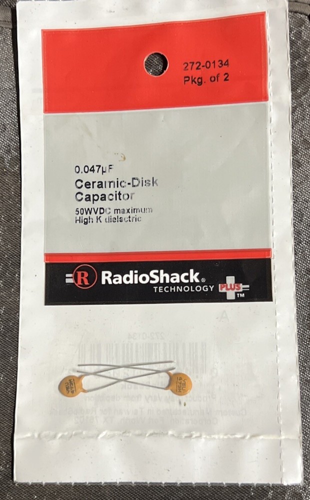NEW! RadioShack 0.047uF Ceramic-Disk Capacitors 272-0134 Brand New
