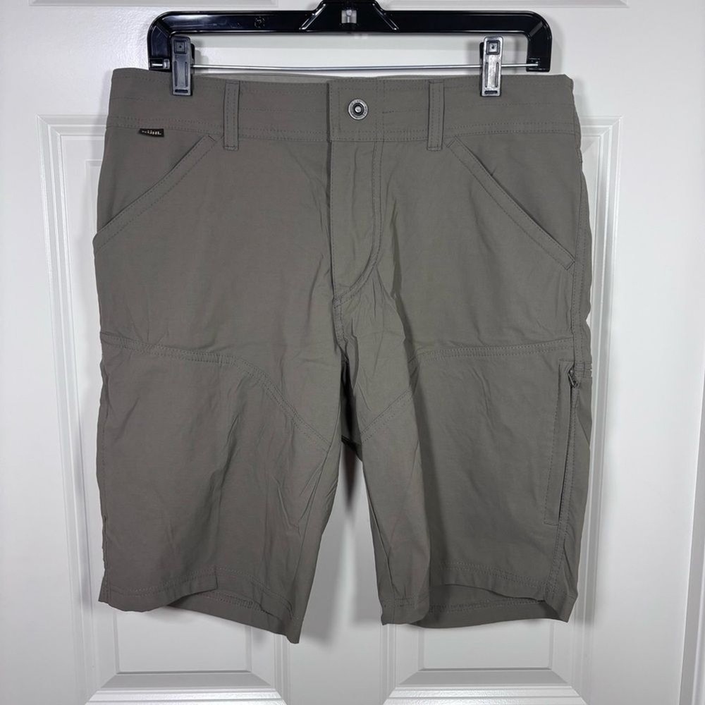 Kuhl Renegade Lightweight Hiking Outdoor Cargo Shorts Men's 32 Gray/Khaki