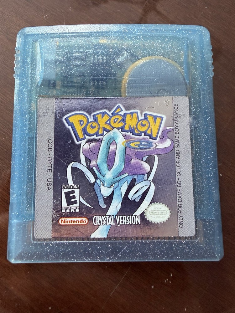 Pokemon Crystal Version - Authentic GameBoy Color Cartridge - New Battery Tested