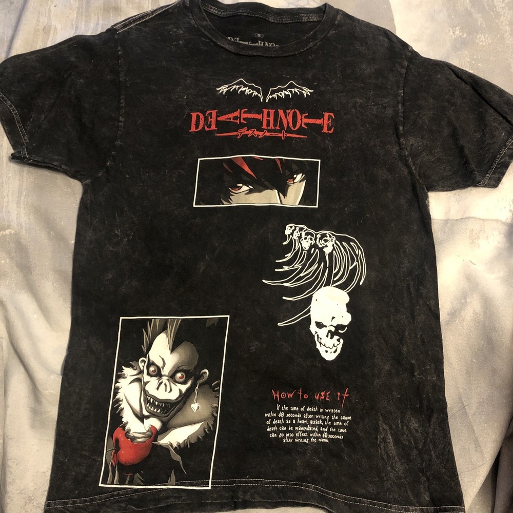 Ripple Junction Death Note Dark Wash Anime Graphic T-Shirt (Men’s S)