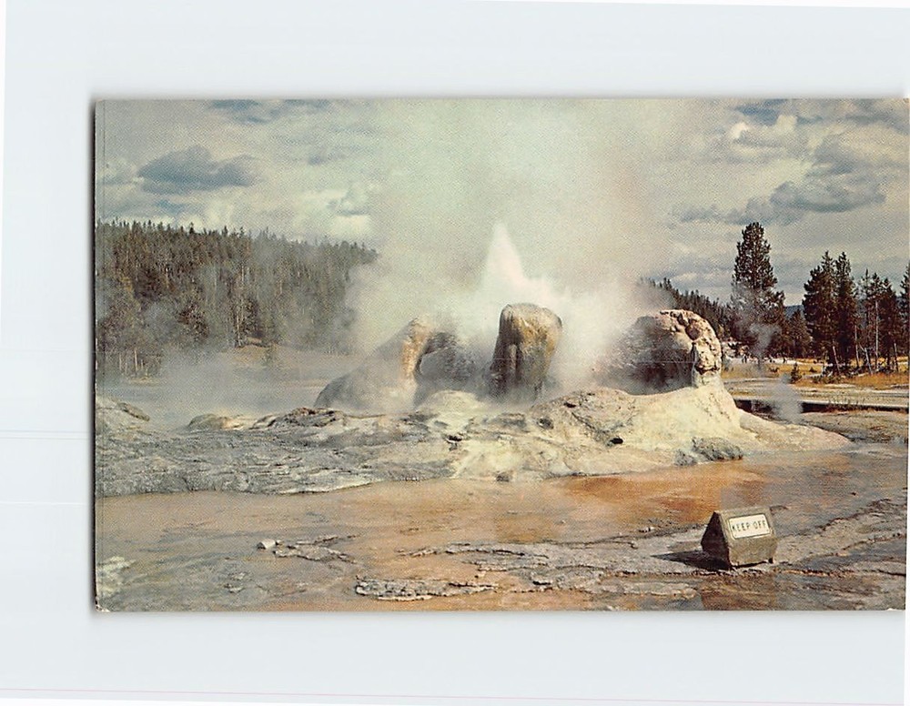 Postcard Grotto Geyser Upper Geyser Basin Yellowstone National Park Wyoming USA