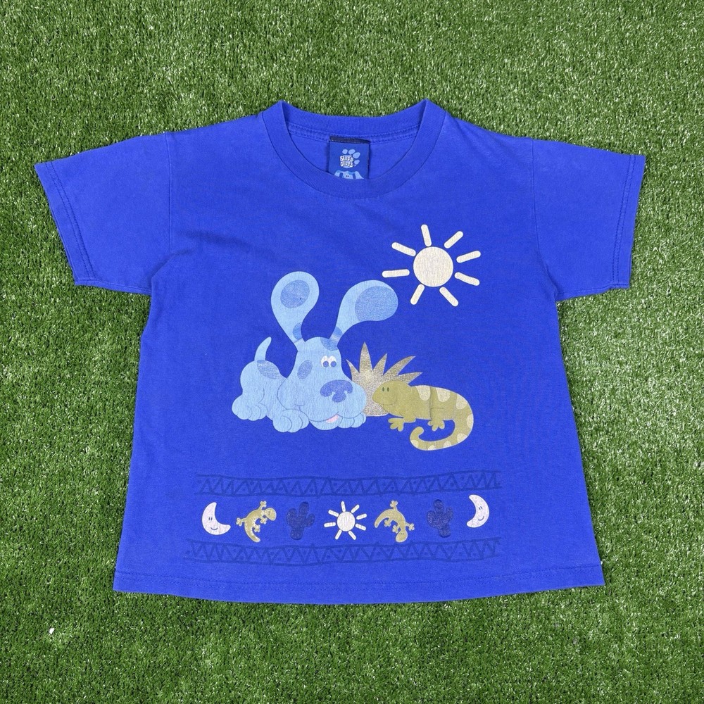 Vintage 2000s 90s Blue's Clues TV Show Cartoon Shirt Kids Youth Small - 15x18