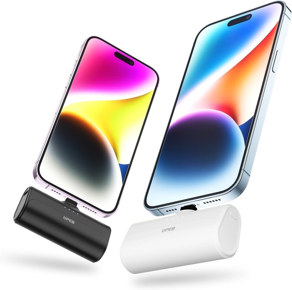 2-Pack Slim Portable Apple MFi-Certified Lightning Charger with Built in Cable