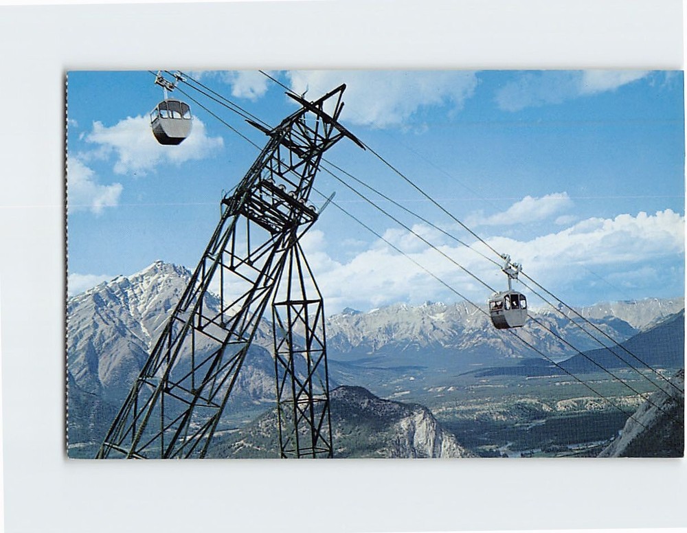 Postcard Banff Sulphur Mountain Gondola Lift Canada
