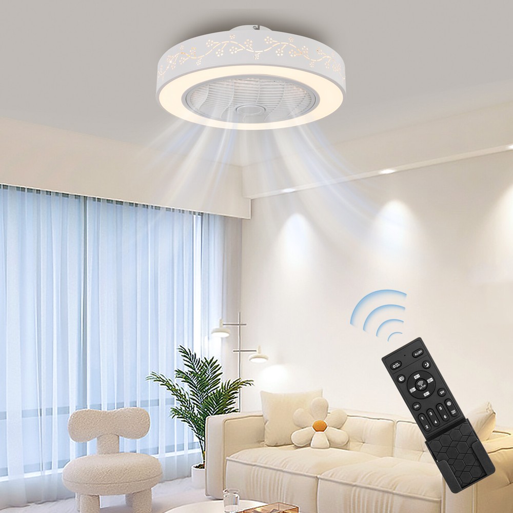 Dimmable Ceiling Fan Light with Remote Control Chandelier Pendant Lamp