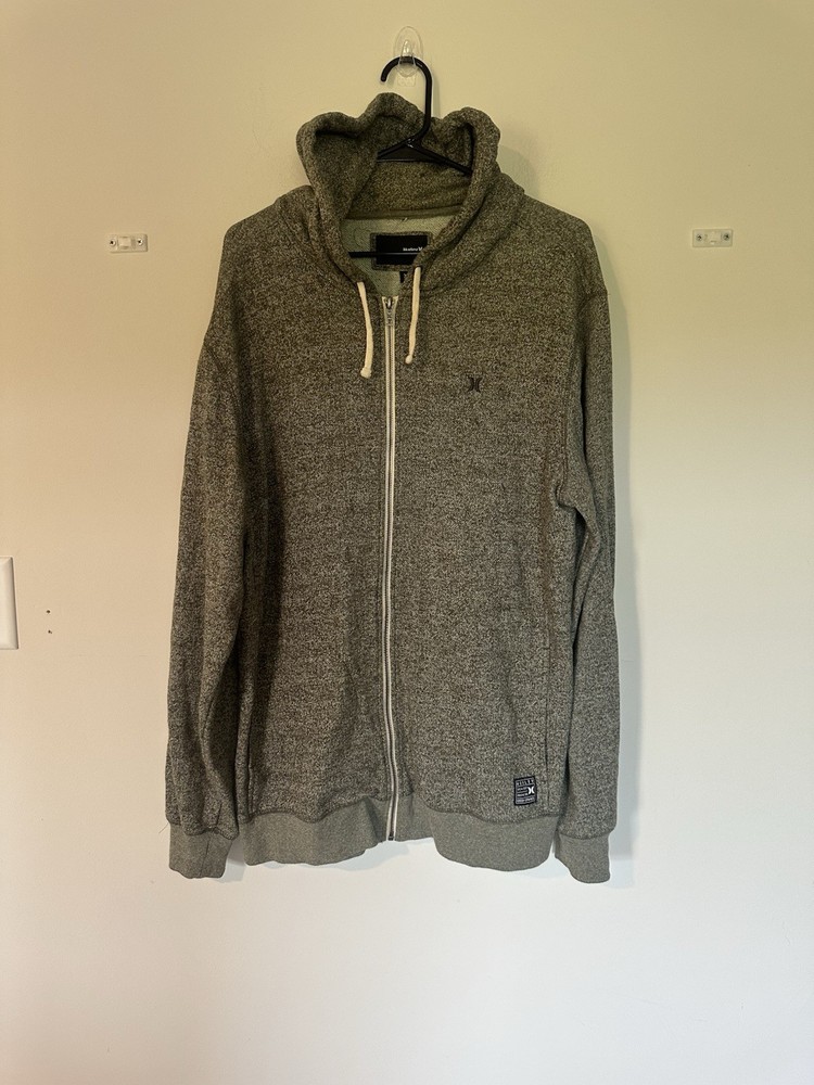 Hurley Men’s Green Full Zip Sweat Jacket With Hood Size Xl